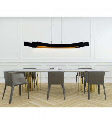  Candora Integrated LED Black Chandelier (1698P72-101) - CWI