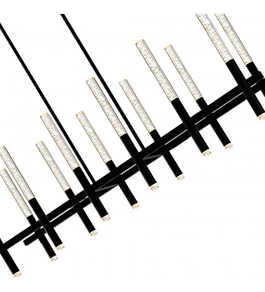  Dragonswatch Integrated LED Black Chandelier (1703P48-12-101-RC) - CWI