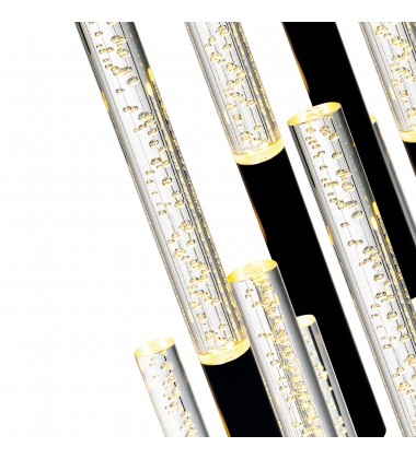  Dragonswatch Integrated LED Black Chandelier (1703P48-12-101-RC) - CWI