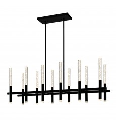  Dragonswatch Integrated LED Black Chandelier (1703P48-12-101-RC) - CWI