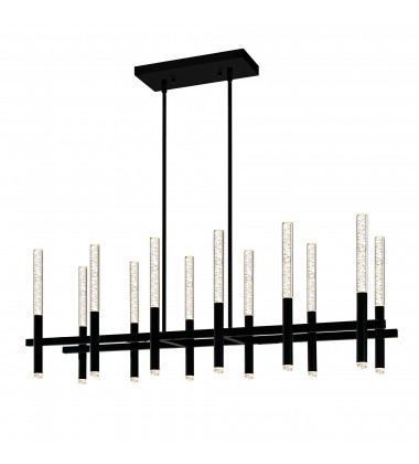  Dragonswatch Integrated LED Black Chandelier (1703P48-12-101-RC) - CWI