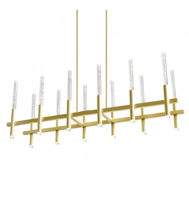 Dragonswatch Integrated LED Satin Gold Chandelier (1703P48-12-602-RC) - CWI Dragonswatch Integrated LED Satin Gold Chandelier (1703P48-12-602-RC) - CWI