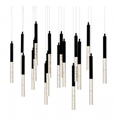 Dragonswatch Integrated LED Black Chandelier (1703P48-18-101-RC) - CWI Dragonswatch Integrated LED Black Chandelier (1703P48-18-101-RC) - CWI
