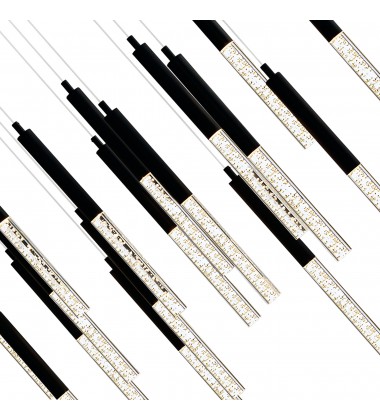 Dragonswatch Integrated LED Black Chandelier (1703P48-18-101-RC) - CWI Dragonswatch Integrated LED Black Chandelier (1703P48-18-101-RC) - CWI