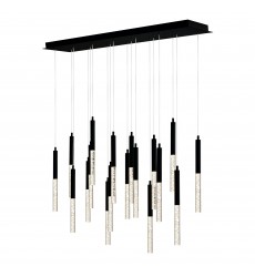  Dragonswatch Integrated LED Black Chandelier (1703P48-18-101-RC) - CWI