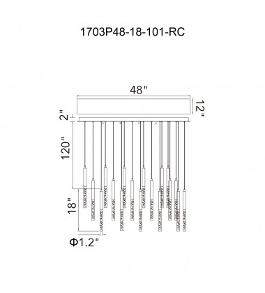 Dragonswatch Integrated LED Black Chandelier (1703P48-18-101-RC) - CWI Dragonswatch Integrated LED Black Chandelier (1703P48-18-101-RC) - CWI