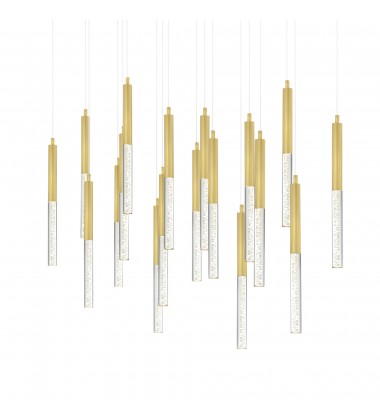 Dragonswatch Integrated LED Satin Gold Chandelier (1703P48-18-602-RC) - CWI Dragonswatch Integrated LED Satin Gold Chandelier (1703P48-18-602-RC) - CWI