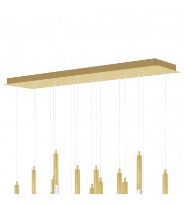 Dragonswatch Integrated LED Satin Gold Chandelier (1703P48-18-602-RC) - CWI Dragonswatch Integrated LED Satin Gold Chandelier (1703P48-18-602-RC) - CWI