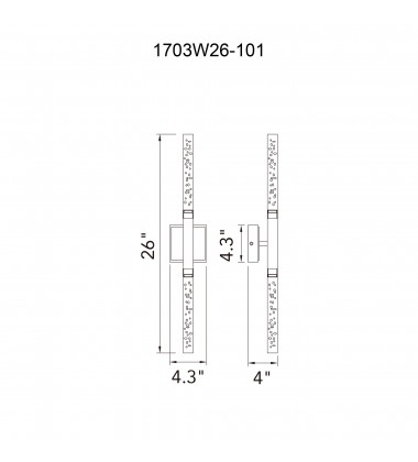 Dragonswatch Integrated LED Black Vanity Light (1703W26-101) - CWI Dragonswatch Integrated LED Black Vanity Light (1703W26-101) - CWI