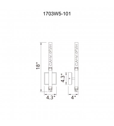Dragonswatch Integrated LED Black Wall Light (1703W5-101) - CWI Dragonswatch Integrated LED Black Wall Light (1703W5-101) - CWI
