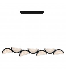  Moon Integrated LED Black Chandelier (1715P54-7-101) - CWI