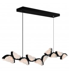  Moon Integrated LED Black Chandelier (1715P70-10-101) - CWI