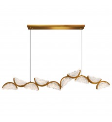  Moon Integrated LED Brass Chandelier (1715P70-10-624) - CWI