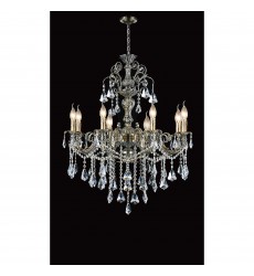  CWI-Brass 8 Light Up Chandelier With Antique Brass Finish (2011P30AB-8)