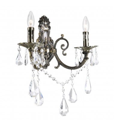Brass 2 Light Wall Sconce With Antique Brass Finish (2015W16AB-2) - CWI Brass 2 Light Wall Sconce With Antique Brass Finish (2015W16AB-2) - CWI