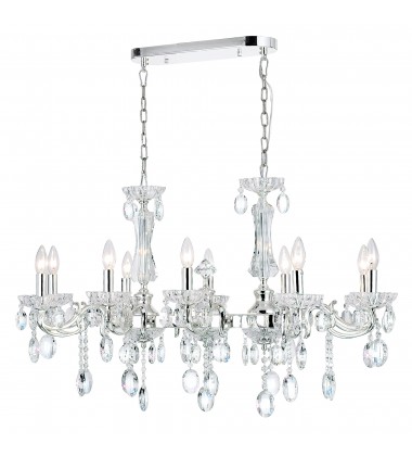  Flawless 10 Light Up Chandelier With Chrome Finish (2016P37C-10) - CWI