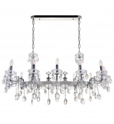  Flawless 12 Light Up Chandelier With Chrome Finish (2016P46C-12) - CWI