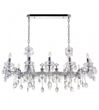  Flawless 12 Light Up Chandelier With Chrome Finish (2016P46C-12) - CWI