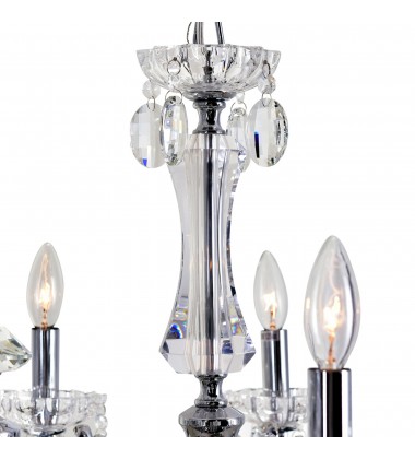  Flawless 12 Light Up Chandelier With Chrome Finish (2016P46C-12) - CWI