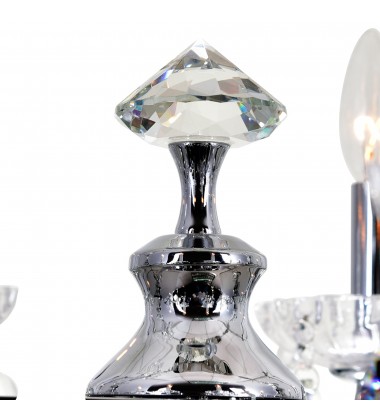  Flawless 12 Light Up Chandelier With Chrome Finish (2016P46C-12) - CWI