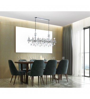  Flawless 14 Light Up Chandelier With Chrome Finish (2016P54C-14) - CWI