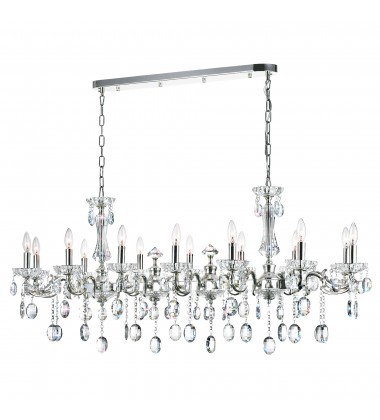  Flawless 14 Light Up Chandelier With Chrome Finish (2016P54C-14) - CWI