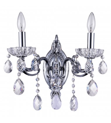  Flawless 2 Light Wall Sconce With Chrome Finish (2016W15C-2) - CWI