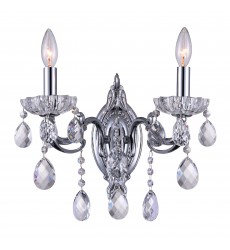  Flawless 2 Light Wall Sconce With Chrome Finish (2016W15C-2) - CWI