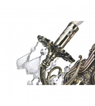  Brass 2 Light Wall Sconce With Antique Brass Finish (2022W16AB-2) - CWI