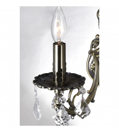  Brass 2 Light Wall Sconce With Antique Brass Finish (2022W16AB-2) - CWI