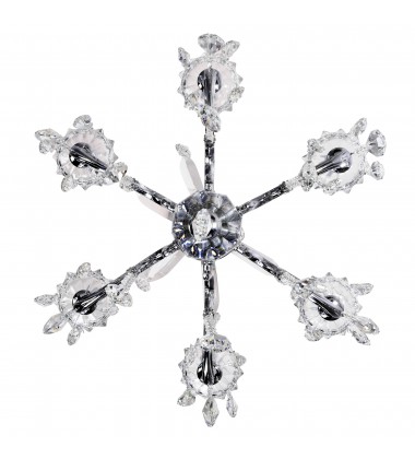  Glorious 6 Light Up Chandelier With Chrome Finish (2024P24C-6) - CWI