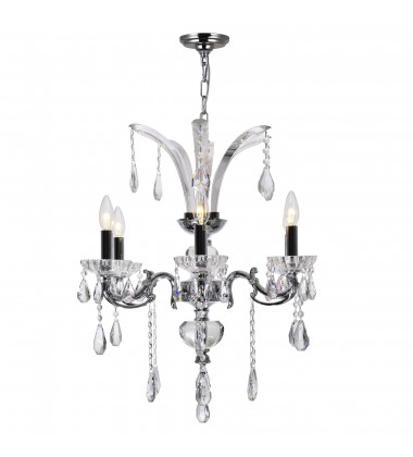  Glorious 6 Light Up Chandelier With Chrome Finish (2024P24C-6) - CWI