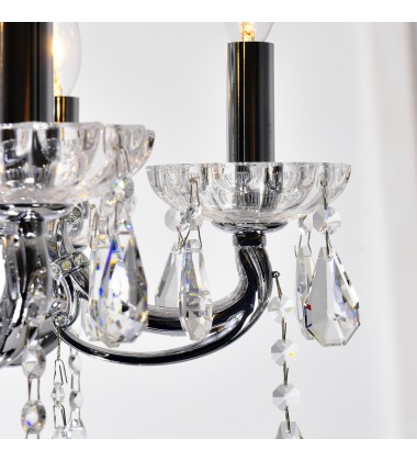  Glorious 6 Light Up Chandelier With Chrome Finish (2024P24C-6) - CWI