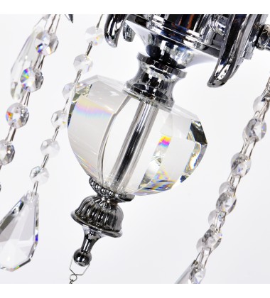  Glorious 6 Light Up Chandelier With Chrome Finish (2024P24C-6) - CWI