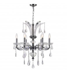  Glorious 6 Light Up Chandelier With Chrome Finish (2024P24C-6) - CWI