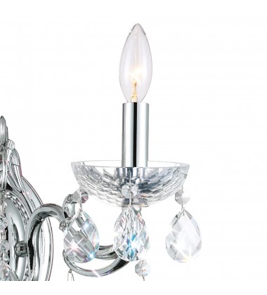  Flawless 2 Light Wall Sconce With Chrome Finish (2025W14C-2) - CWI