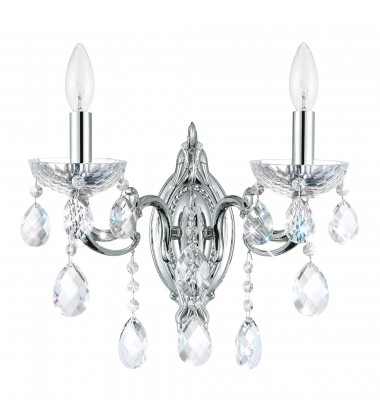  Flawless 2 Light Wall Sconce With Chrome Finish (2025W14C-2) - CWI