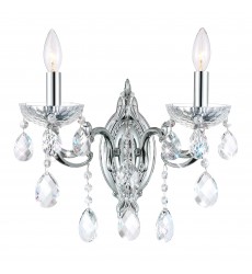  Flawless 2 Light Wall Sconce With Chrome Finish (2025W14C-2) - CWI