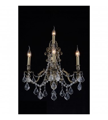 Brass 4 Light Wall Sconce With Antique Brass Finish (2039W18AB-4) - CWI Brass 4 Light Wall Sconce With Antique Brass Finish (2039W18AB-4) - CWI