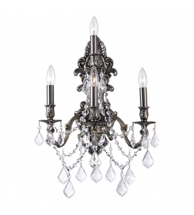 Brass 4 Light Wall Sconce With Antique Brass Finish (2039W18AB-4) - CWI Brass 4 Light Wall Sconce With Antique Brass Finish (2039W18AB-4) - CWI