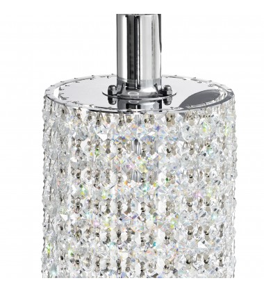  Glitz 1 Light Down Mini Pendant With Chrome Finish (4281P-R-R Clear crystal) - CWI