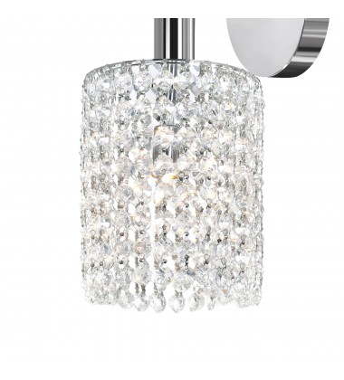  Glitz 1 Light Bathroom Sconce With Chrome Finish (4281W-R-R (Clear)) - CWI