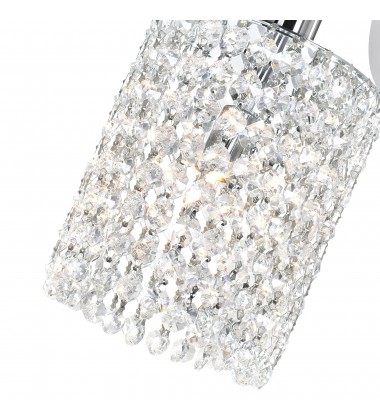  Glitz 1 Light Bathroom Sconce With Chrome Finish (4281W-R-R (Clear)) - CWI