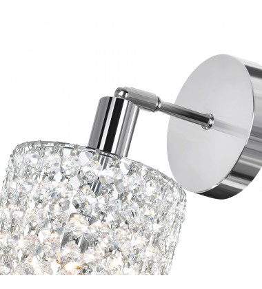  Glitz 1 Light Bathroom Sconce With Chrome Finish (4281W-R-R (Clear)) - CWI