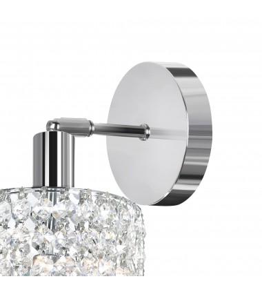  Glitz 1 Light Bathroom Sconce With Chrome Finish (4281W-R-R (Clear)) - CWI
