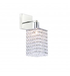  Glitz 1 Light Bathroom Sconce With Chrome Finish (4281W-S-S (Clear)) - CWI