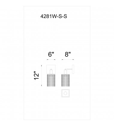  Glitz 1 Light Bathroom Sconce With Chrome Finish (4281W-S-S (Clear)) - CWI