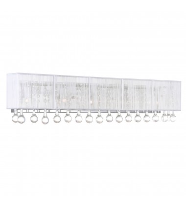  Water Drop 5 Light Vanity Light With Chrome Finish (5005W32C-RC (W)) - CWI