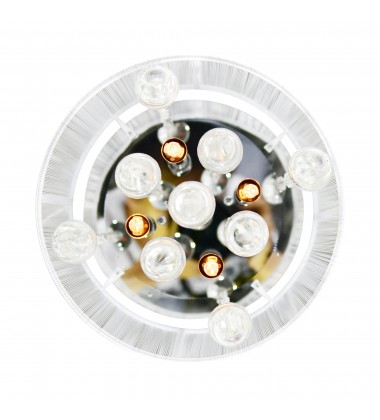 Water Drop 4 Light Drum Shade Flush Mount With Chrome Finish (5006C10C-R (W)) - CWI Water Drop 4 Light Drum Shade Flush Mount With Chrome Finish (5006C10C-R (W)) - CWI