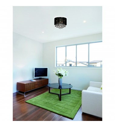 Water Drop 6 Light Drum Shade Flush Mount With Chrome Finish (5006C14C-R (B)) - CWI Water Drop 6 Light Drum Shade Flush Mount With Chrome Finish (5006C14C-R (B)) - CWI